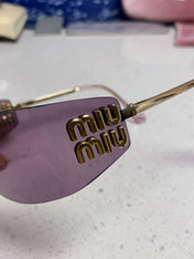 MIUMIU 26S SHIELD FRAME IN METAL 436117