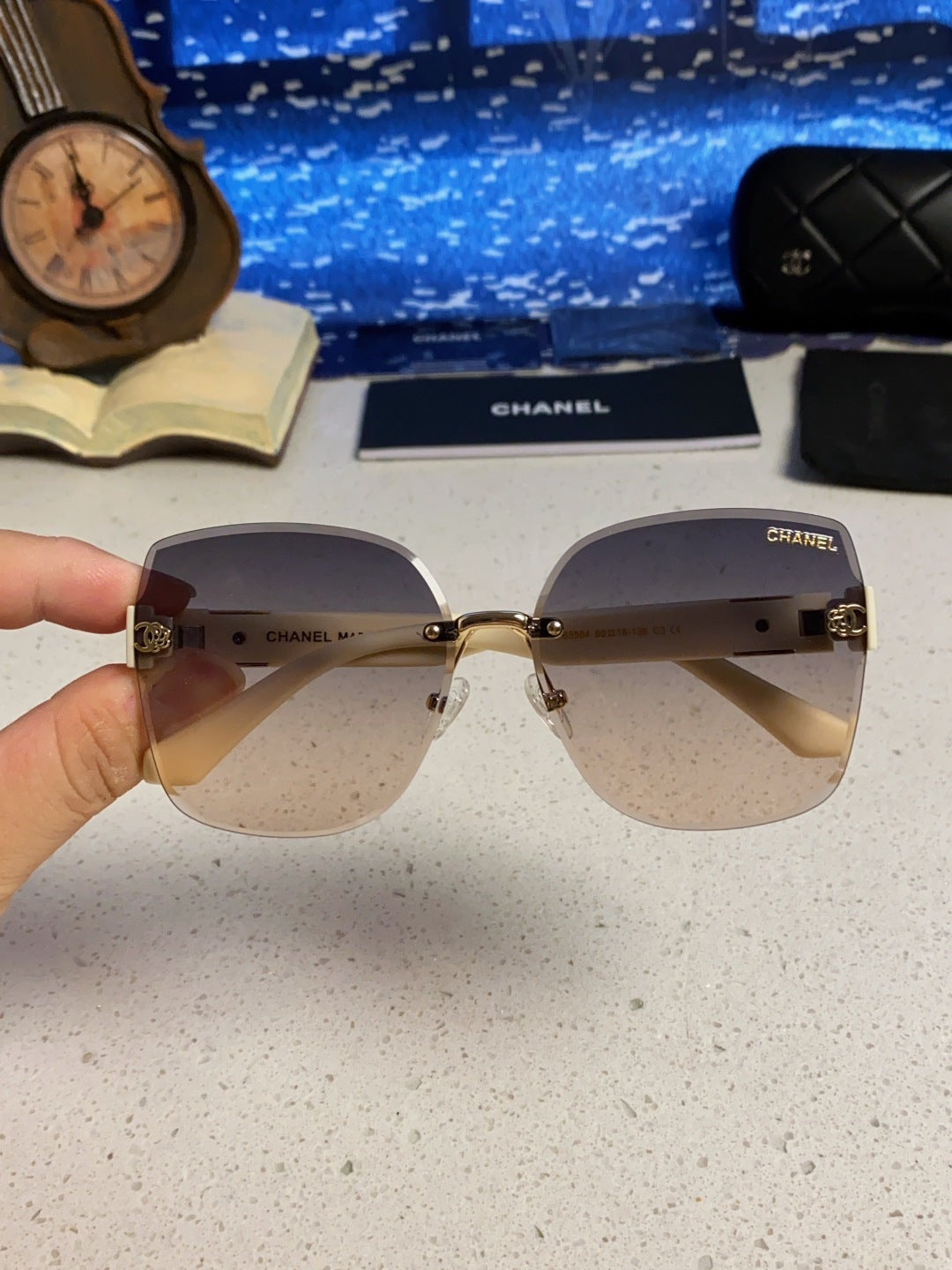 CHANEL 26S FACETED LENSES IN ACETATE 404783
