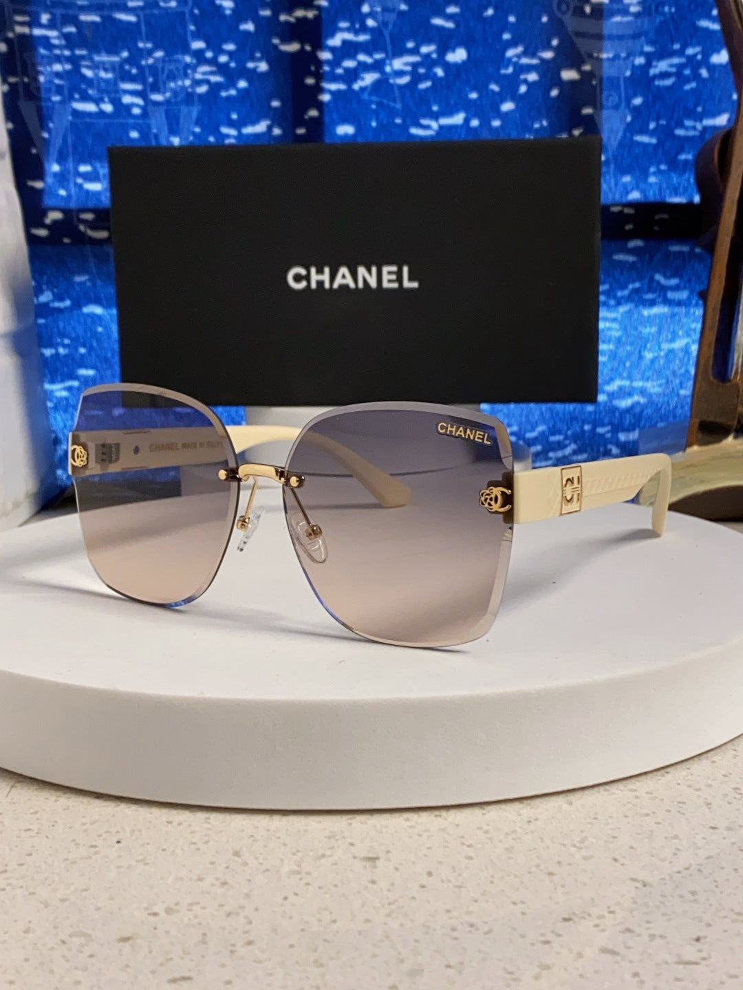 CHANEL 26S FACETED LENSES IN ACETATE 404783