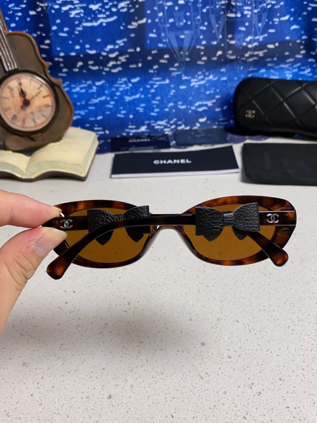 CHANEL 26S SLIM OVAL FRAME IN BROWN ACETATE 404787