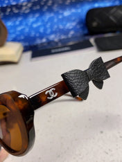 CHANEL 26S SLIM OVAL FRAME IN BROWN ACETATE 404787
