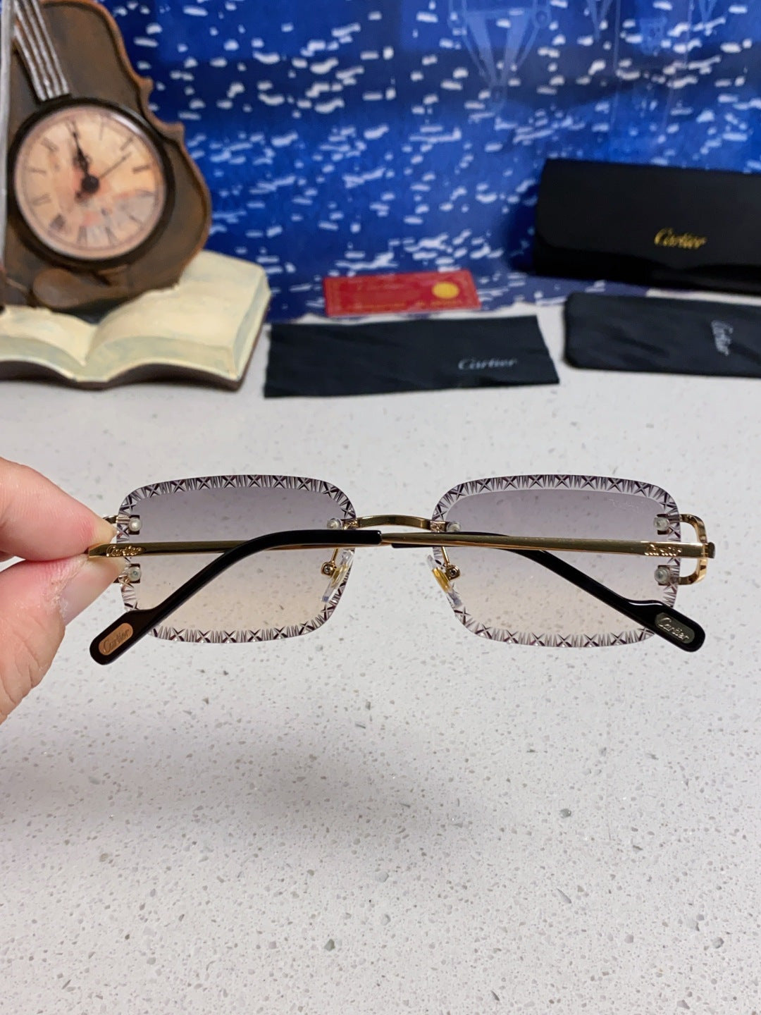 CARTIER 26S RIMLESS FRAME IN METAL 439651