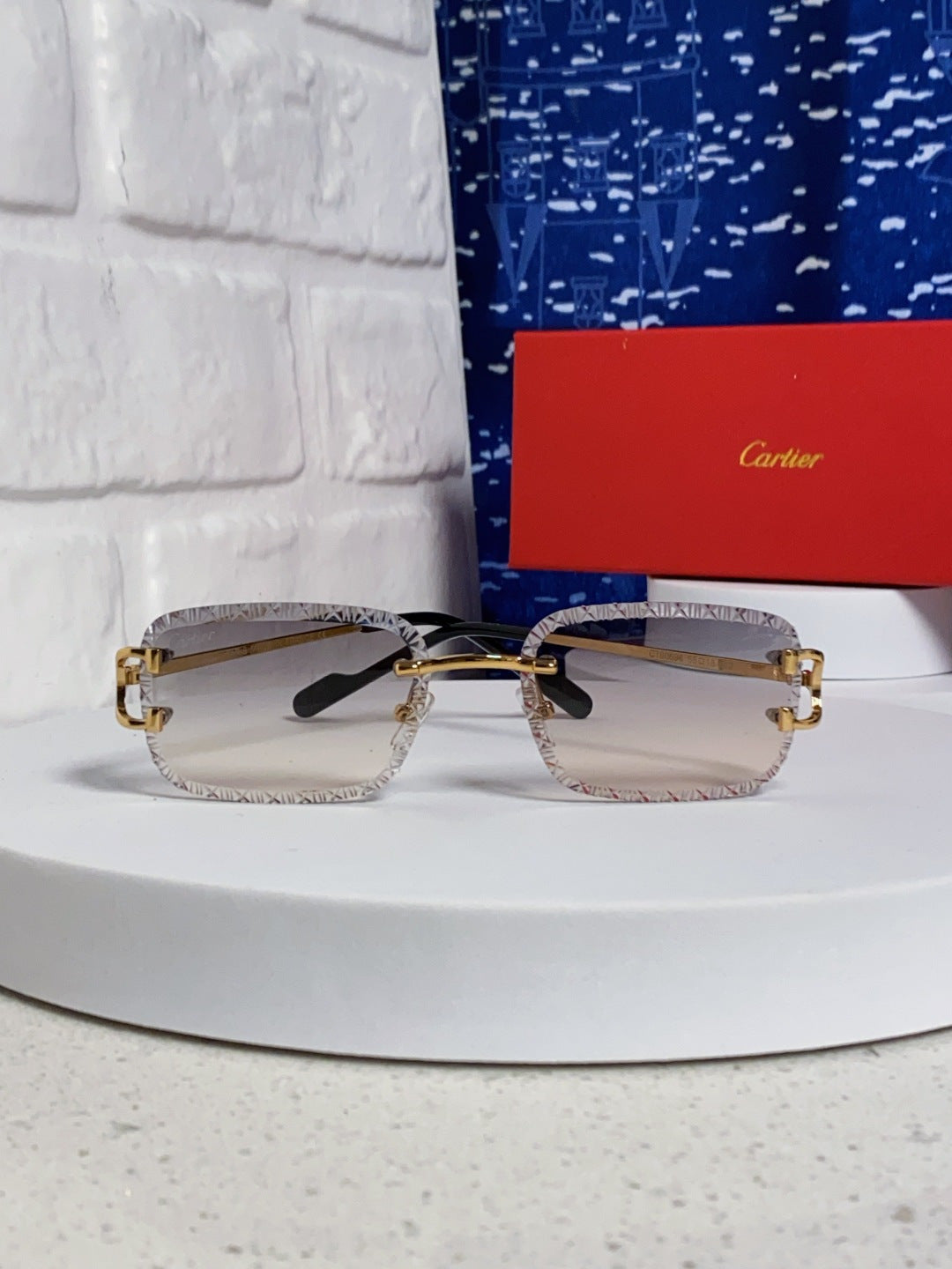 CARTIER 26S RIMLESS FRAME IN METAL 439651