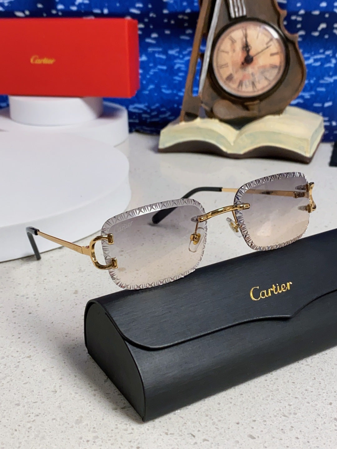 CARTIER 26S RIMLESS FRAME IN METAL 439651