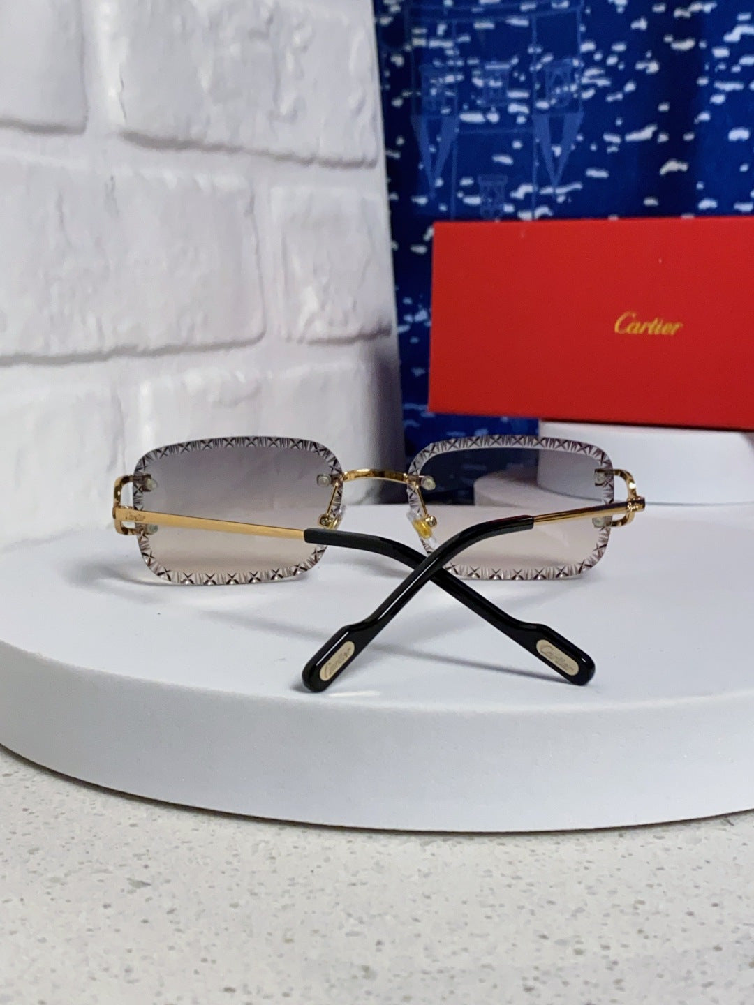 CARTIER 26S RIMLESS FRAME IN METAL 439651