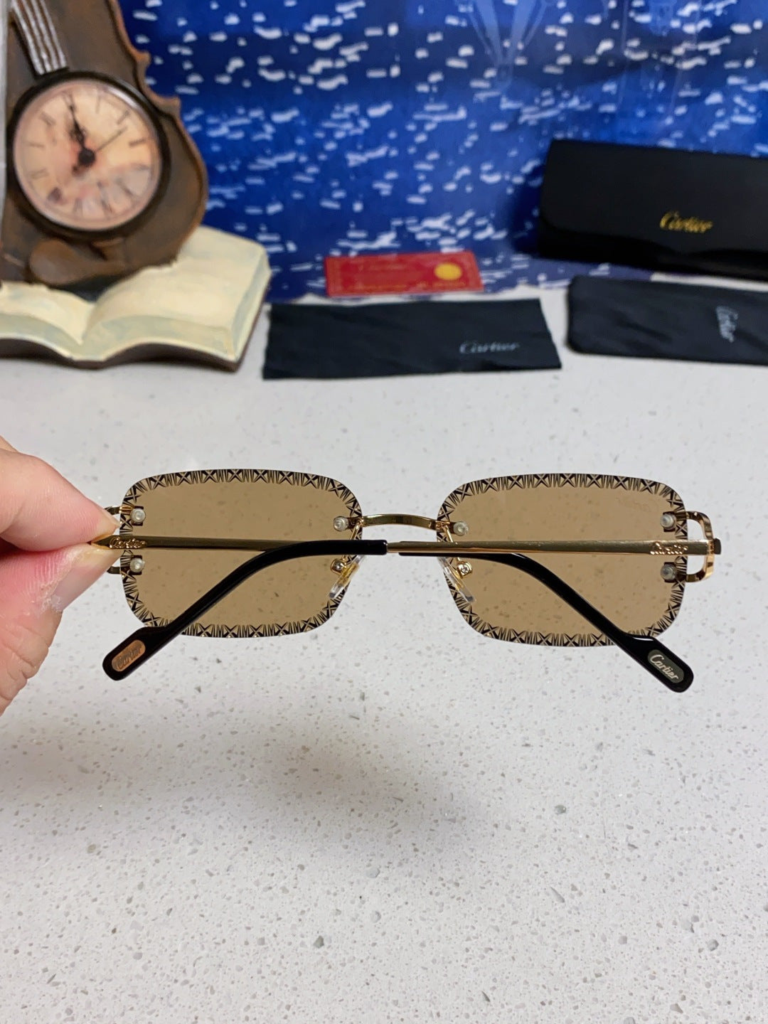 CARTIER 26S RIMLESS FRAME IN METAL 439652
