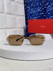 CARTIER 26S RIMLESS FRAME IN METAL 439652