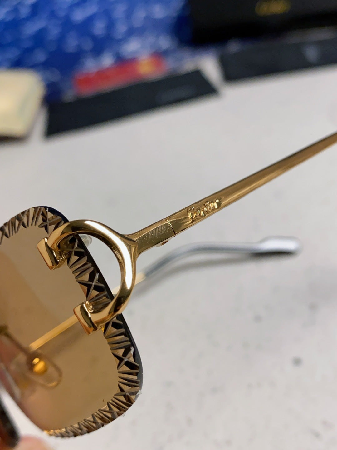 CARTIER 26S RIMLESS FRAME IN METAL 439652