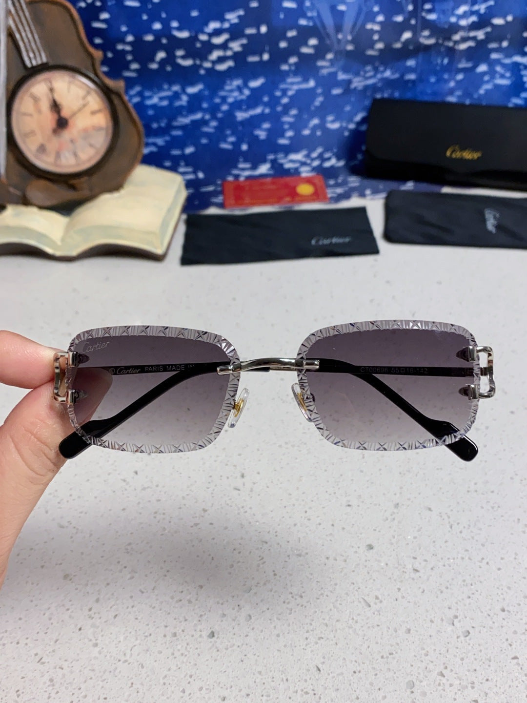 CARTIER 26S RIMLESS FRAME IN METAL 439653