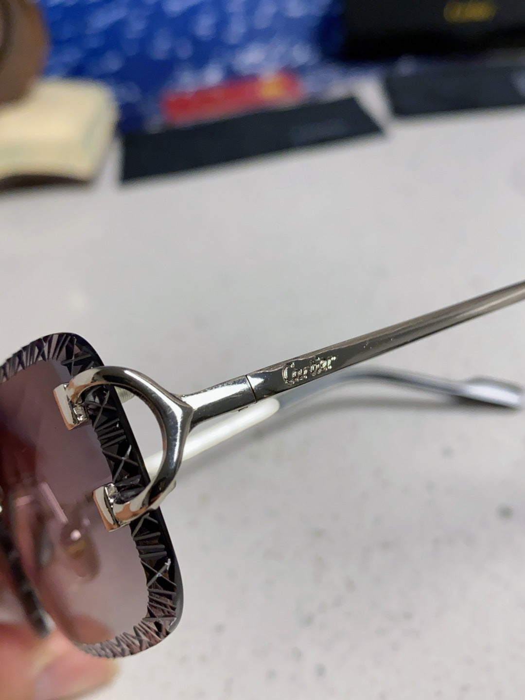 CARTIER 26S RIMLESS FRAME IN METAL 439653