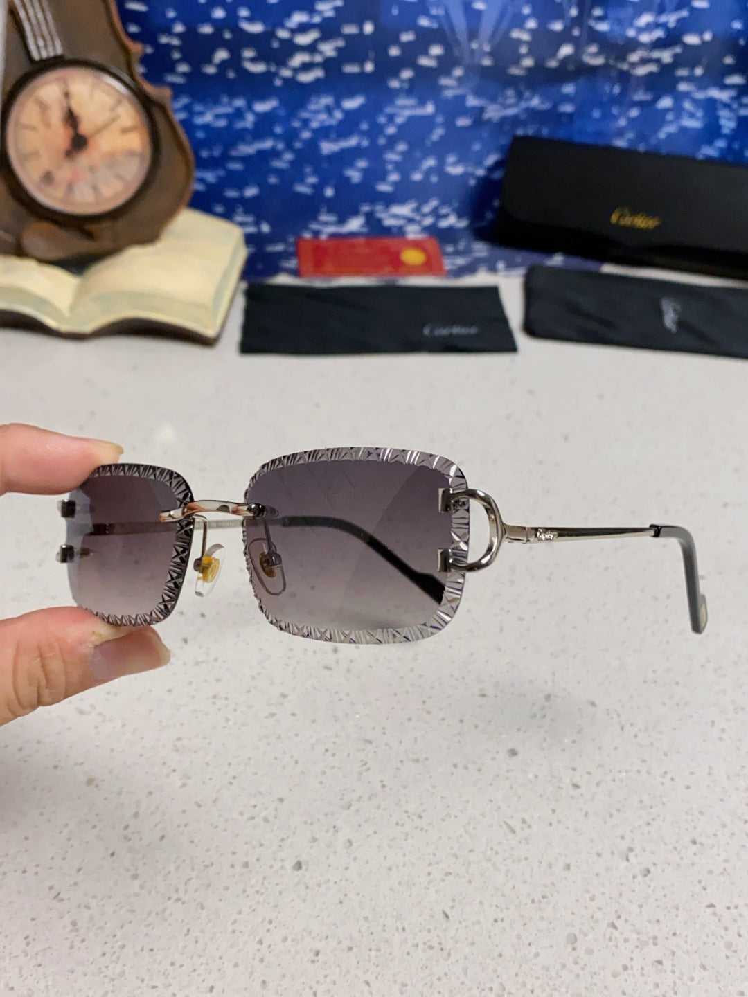 CARTIER 26S RIMLESS FRAME IN METAL 439653