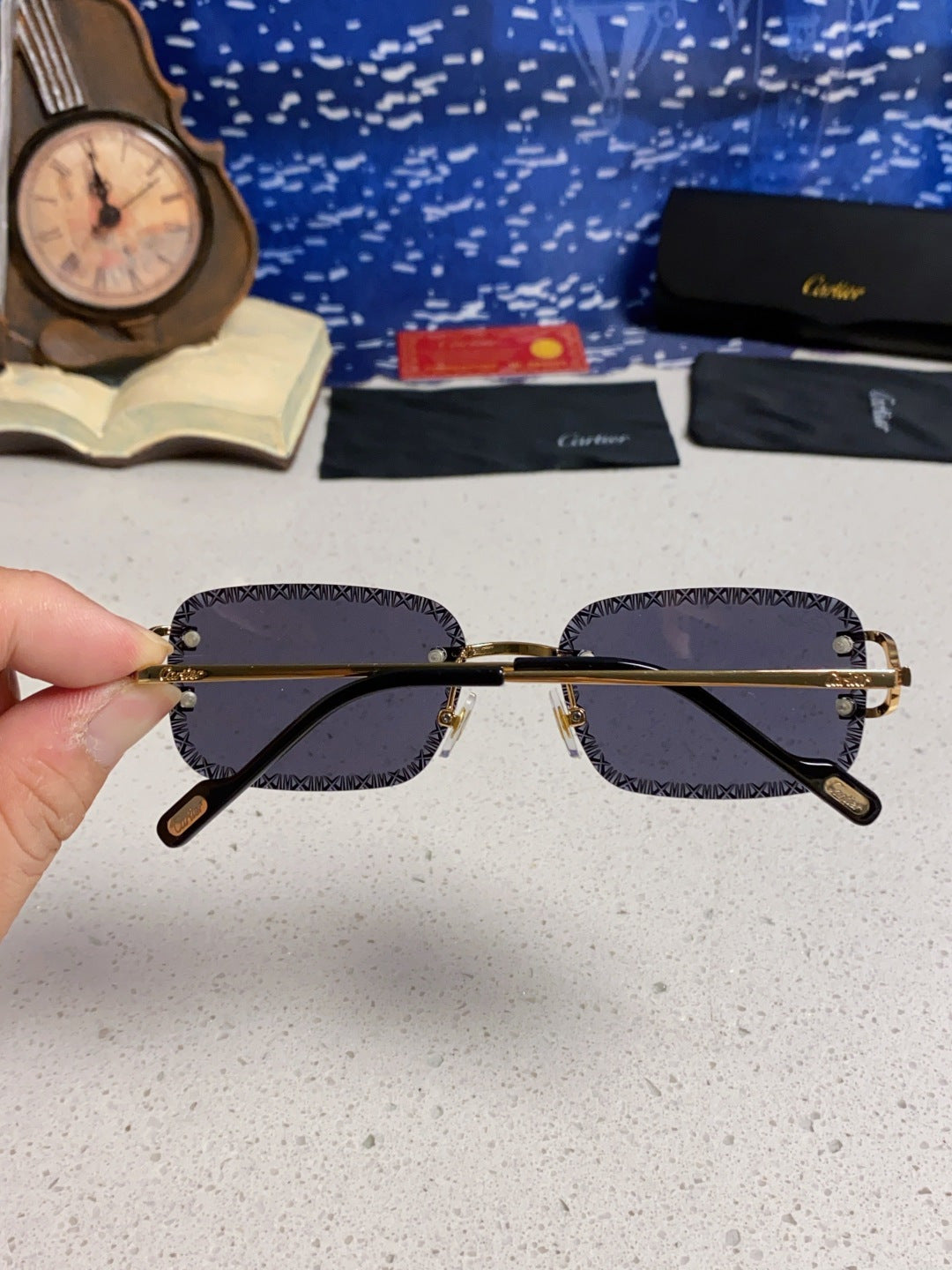 CARTIER 26S RIMLESS FRAME IN METAL 439654