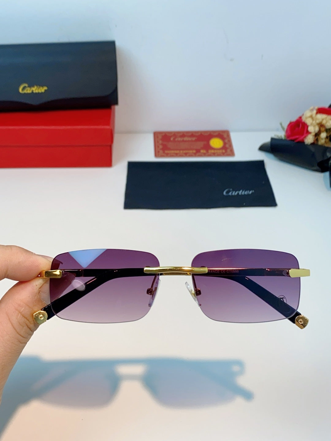 CARTIER 26S RECTANGULAR FRAME IN METAL 431049