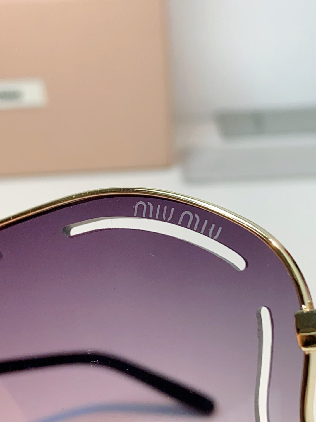 MIUMIU 26S SHIELD FRAME IN METAL 424497