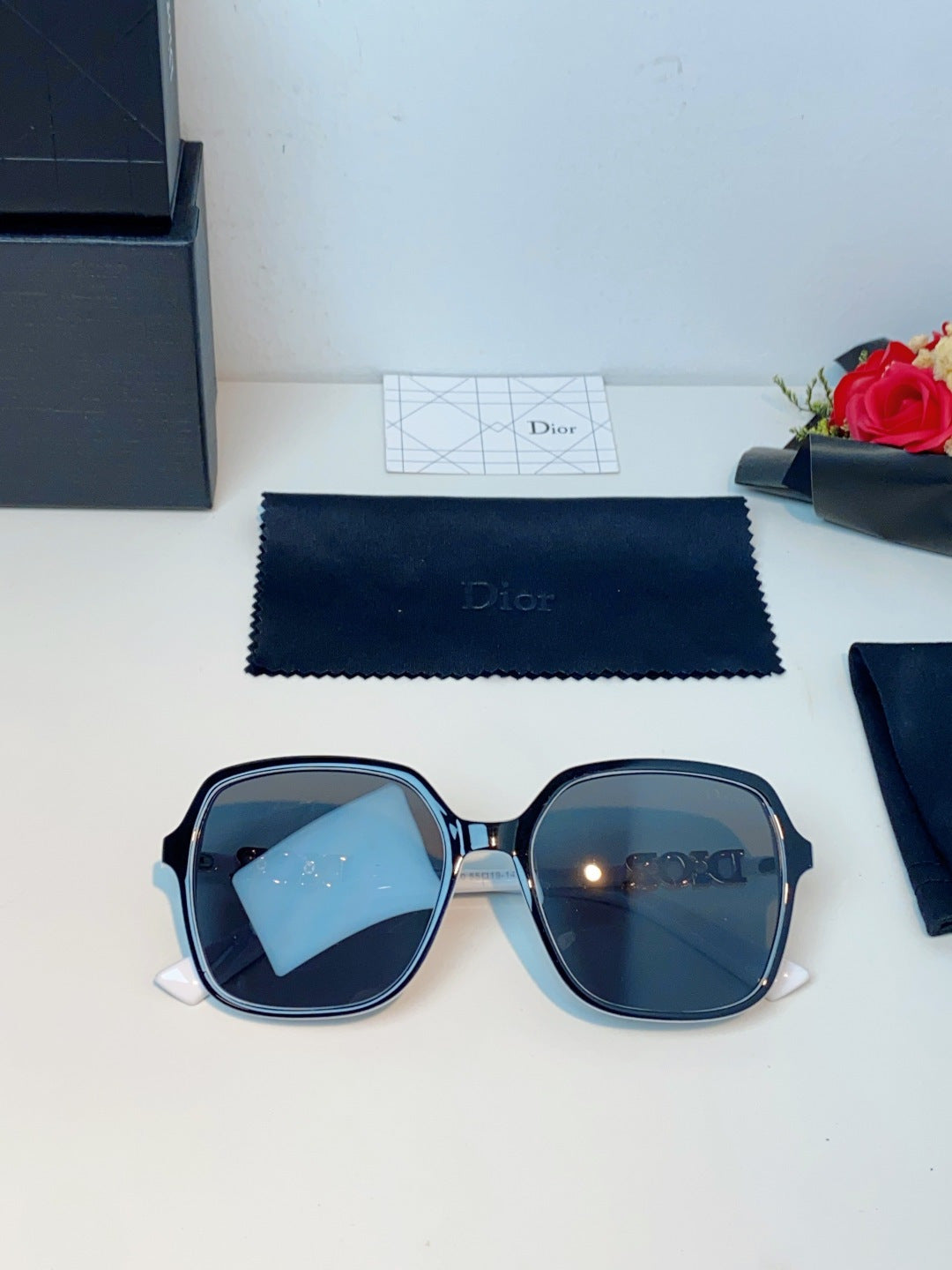 DIOR 26S RIMLESS SQUARE FRAME IN ACETATE 396735