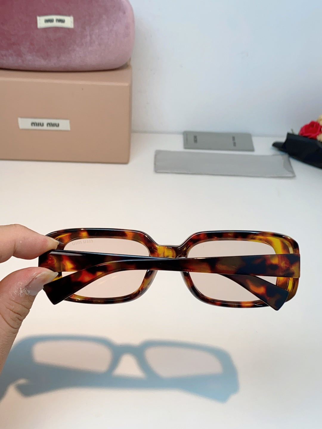 MIUMIU 26S RECTANGULAR FRAME IN ACETATE 426452