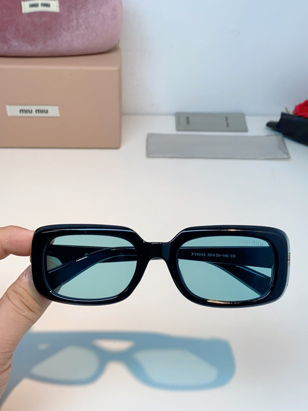MIUMIU 26S RECTANGULAR FRAME IN ACETATE 426453