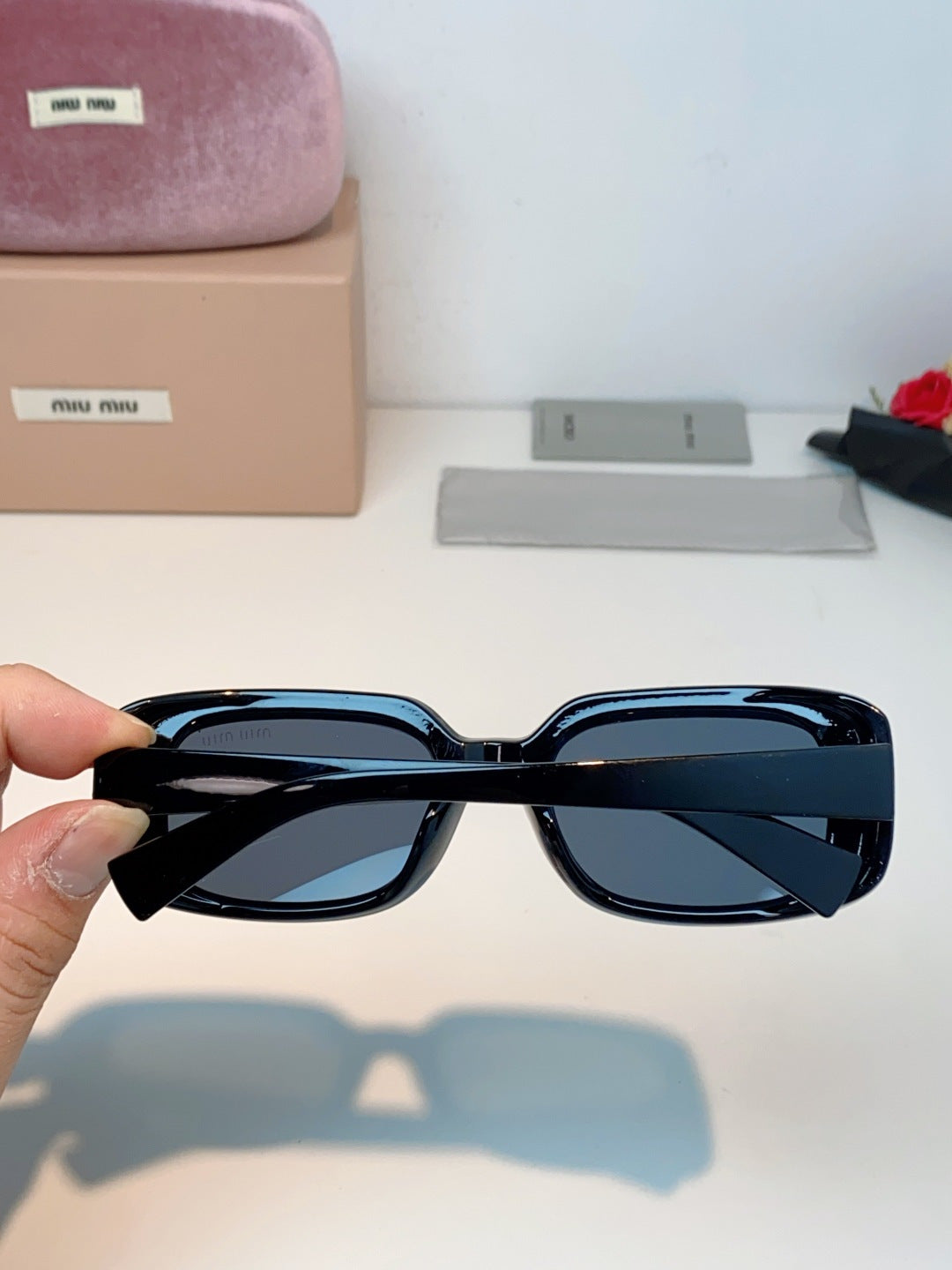 MIUMIU 26S RECTANGULAR FRAME IN ACETATE 426457