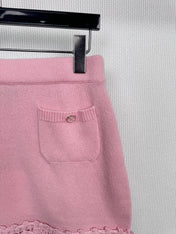 CHANEL 25S KNITTED LACE MIDI SKIRT 414