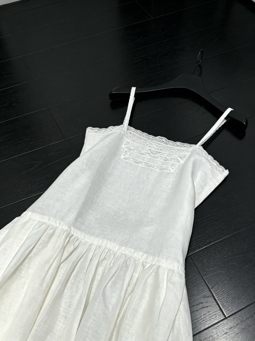PRADA 26S LINEN SLIP DRESS 1043