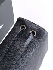 CHANEL 26S SOUPLISSIMO MAXI FLAP 39 IN BLACK GRAINED CALFSKIN SILVER HARDWARE