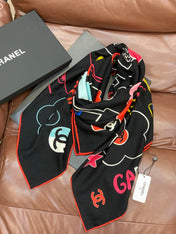 CHANEL 25S SCARF 135 CM IN CASHMERE SILK 943654