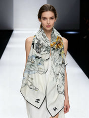 CHANEL 25S SCARF 135 CM IN CASHMERE SILK 943698