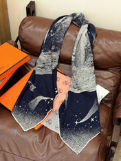HERMES 25S SCARF 140 IN SILK CASHMERE 987418