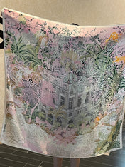 HERMES 25S SCARF 140 IN SILK CASHMERE 987478