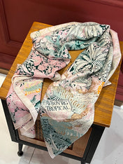 HERMES 25S SCARF 140 IN SILK CASHMERE 987478