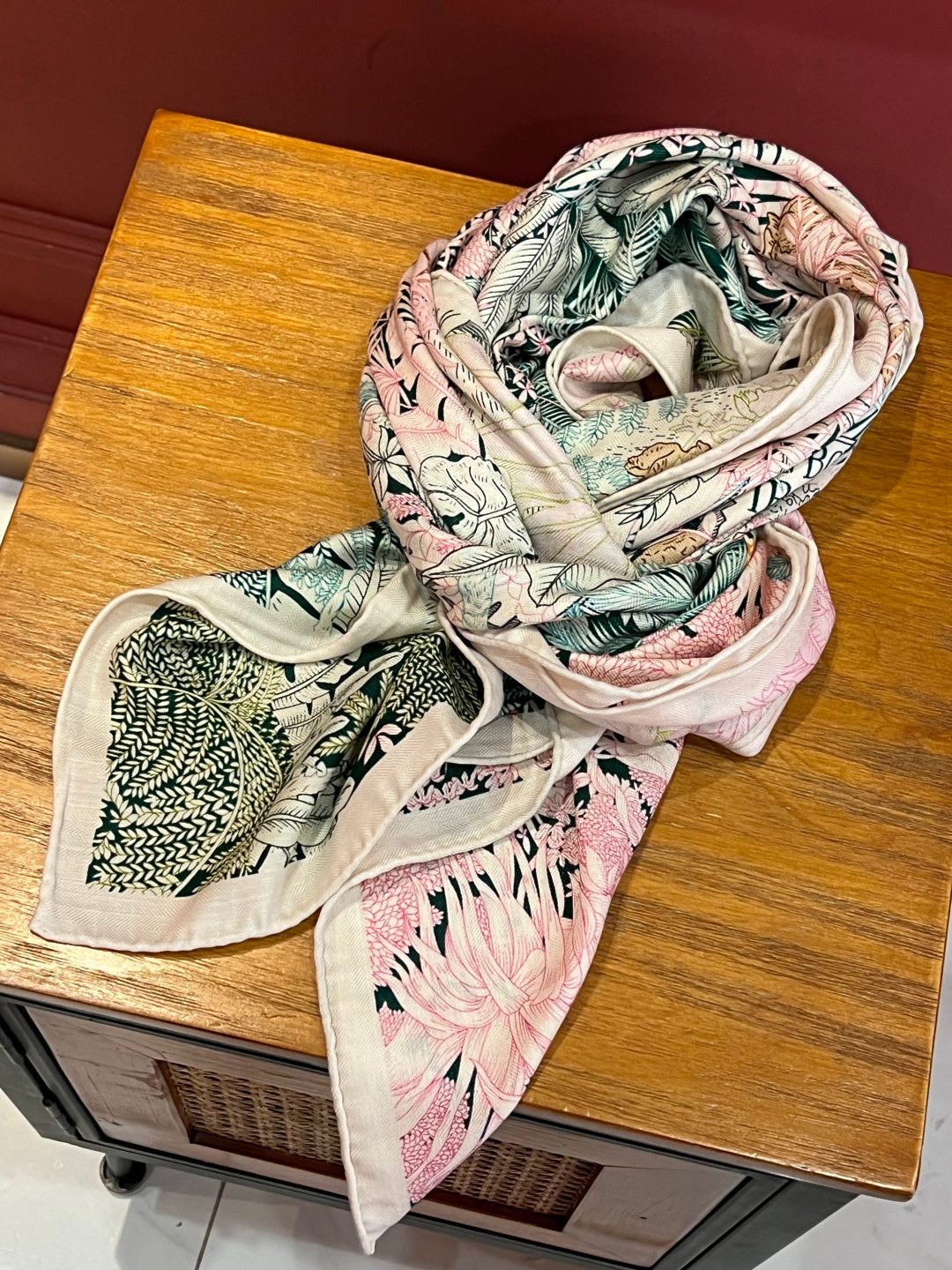 HERMES 25S SCARF 140 IN SILK CASHMERE 987478