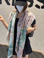 HERMES 25S SCARF 140 IN SILK CASHMERE 987478