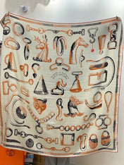 HERMES 25S SCARF 137 IN SILK CASHMERE 991692