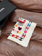 CHANEL 25S SCARF 200 IN LINEN 991722