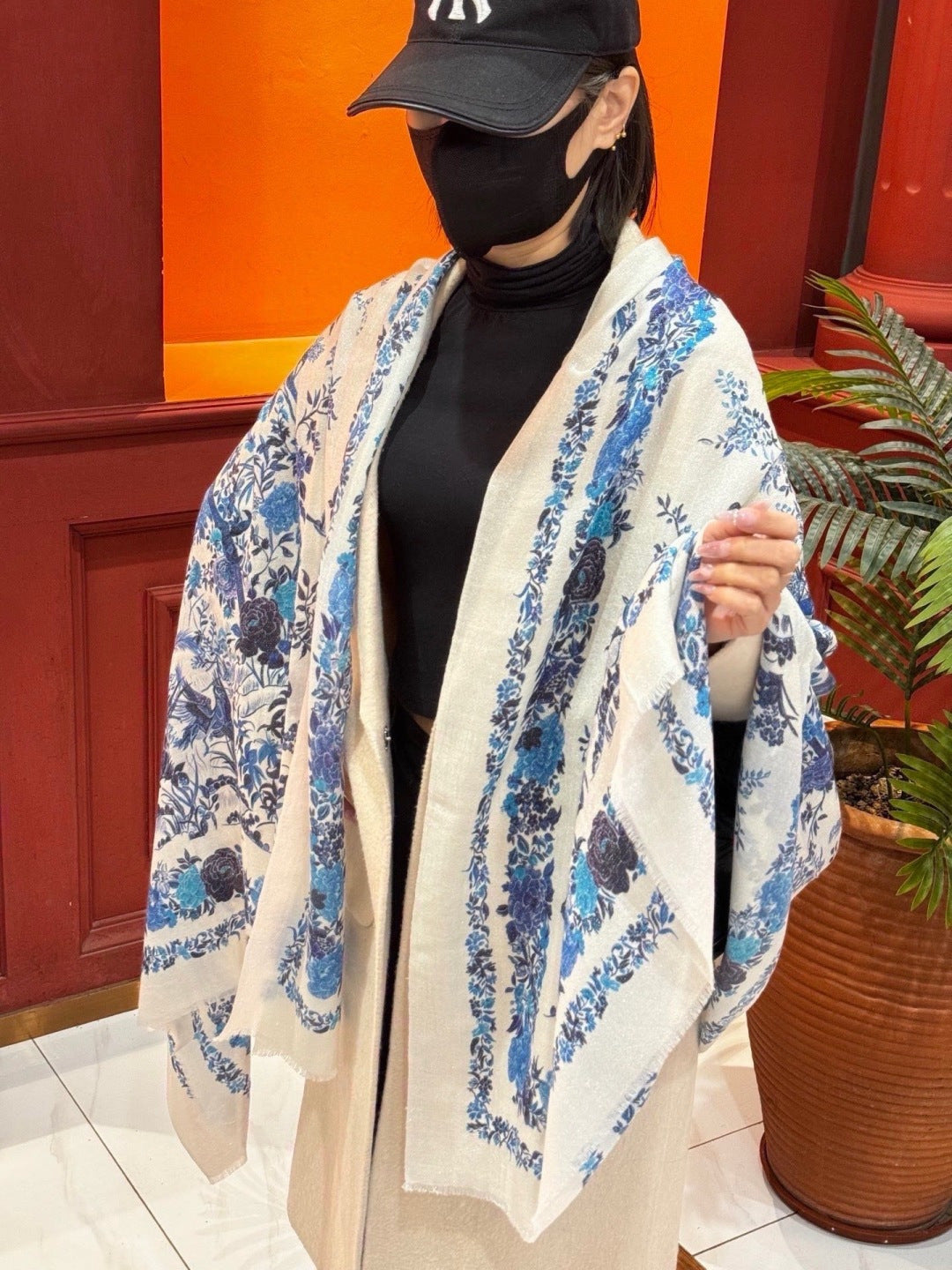 DIOR 26S SCARF 110CM IN WOOL & CASHMERE 300232