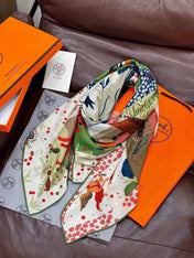HERMES 26S SCARF 140 IN CASHMERE AND SILK 303102