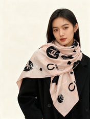 CHANEL 26S SCARF 140 IN CASHMERE AND SILK 303153