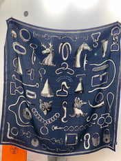 HERMES 26S SCARF 140 IN CASHMERE AND SILK 303157