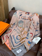 HERMES 26S SCARF 140 IN CASHMERE AND SILK 303158