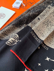 HERMES 26S SCARF 140 IN CASHMERE AND SILK 304678
