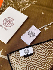 HERMES 26S SCARF 140 IN CASHMERE AND SILK 304679