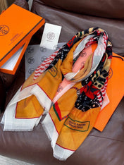 HERMES 26S LONG SCARF 200 IN CASHMERE AND SILK 306083