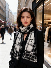 CHANEL 26S SCARF 200 IN CASHMERE AND SILK 306103