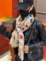 CHANEL 26S SCARF 200 IN CASHMERE AND SILK 307209