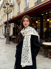 CHANEL 26S SCARF 200 IN CASHMERE AND SILK 307225