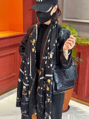 CHANEL 26S SCARF 200 IN CASHMERE AND SILK 307227