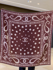 CHANEL 26S SCARF 135 IN CASHMERE AND SILK 309372
