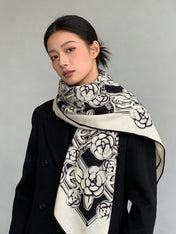 CHANEL 26S SCARF 140 IN CASHMERE AND SILK 309373