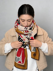 CHANEL 26S SCARF 135 IN CASHMERE AND SILK 309869