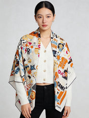 CHANEL 26S SCARF 135 IN CASHMERE AND SILK 309871